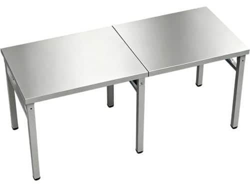 Roestvrijstalen Klaptafel - Werktafel Keuken - Voedselbereiding - Ruim Werkoppervlak
