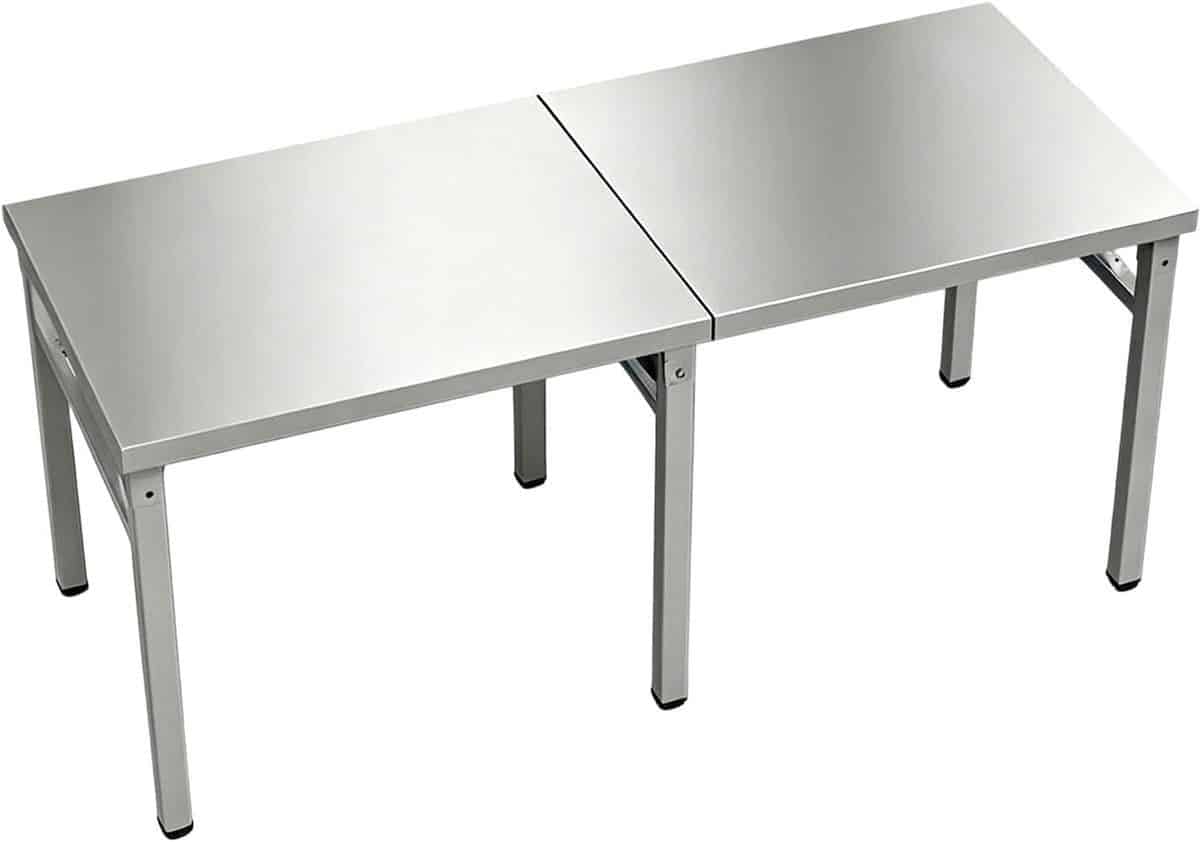 roestvrijstalen klaptafel werktafel keuken voedselbereiding ruim werkoppervlak