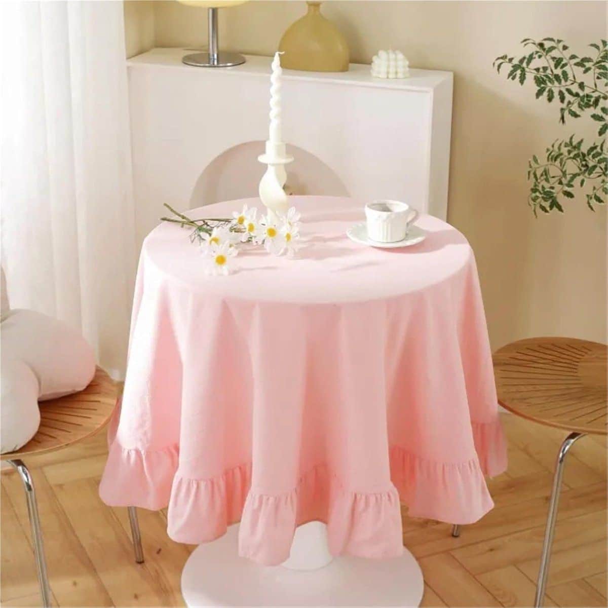 rond tafelkleed buitenkleed tafel feestelijke decoratie antislip