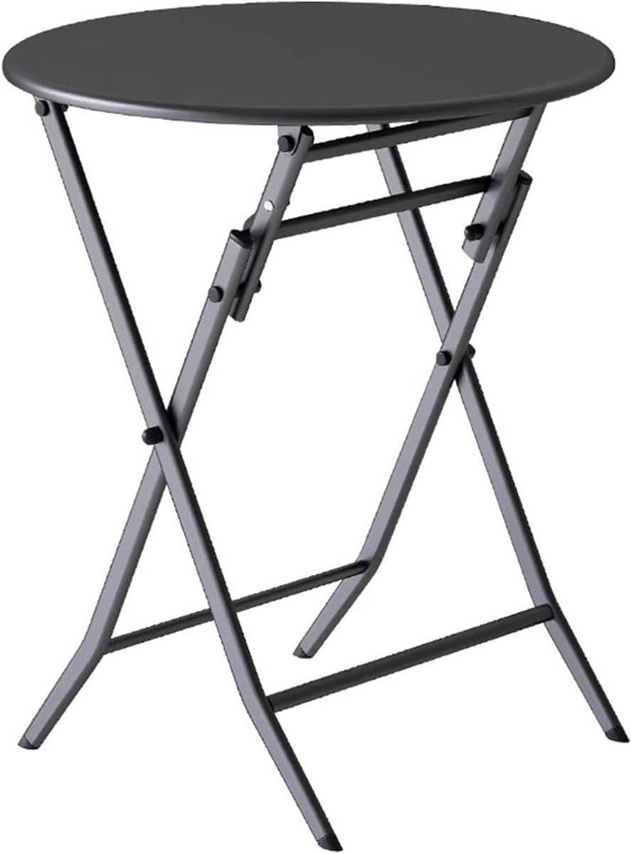ronde bijzettafel klaptafel multifunctioneel gebruik opvouwbaar frame