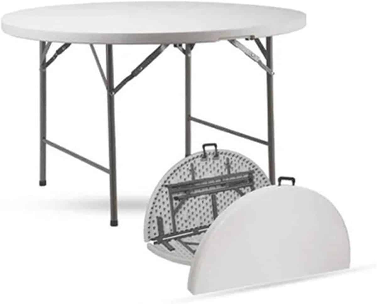 ronde opvouwbare tafel klaptafel met handvat feest en