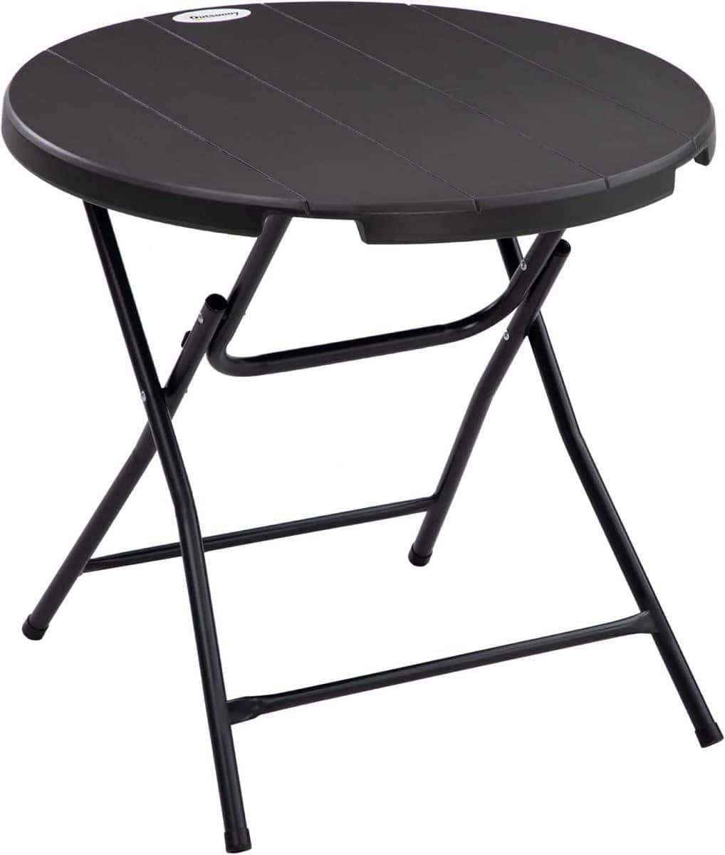 ronde tuintafel Ø80 cm opvouwbare bijzettafel voor 4 personen