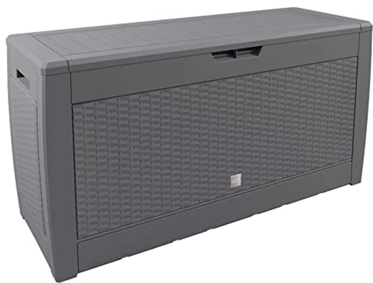 ruimtebesparende opbergbox met wielen 310 liter tuinbox voor kussens