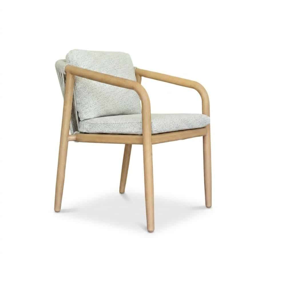 serenza dining tuinstoel | touw + aluminium | beige