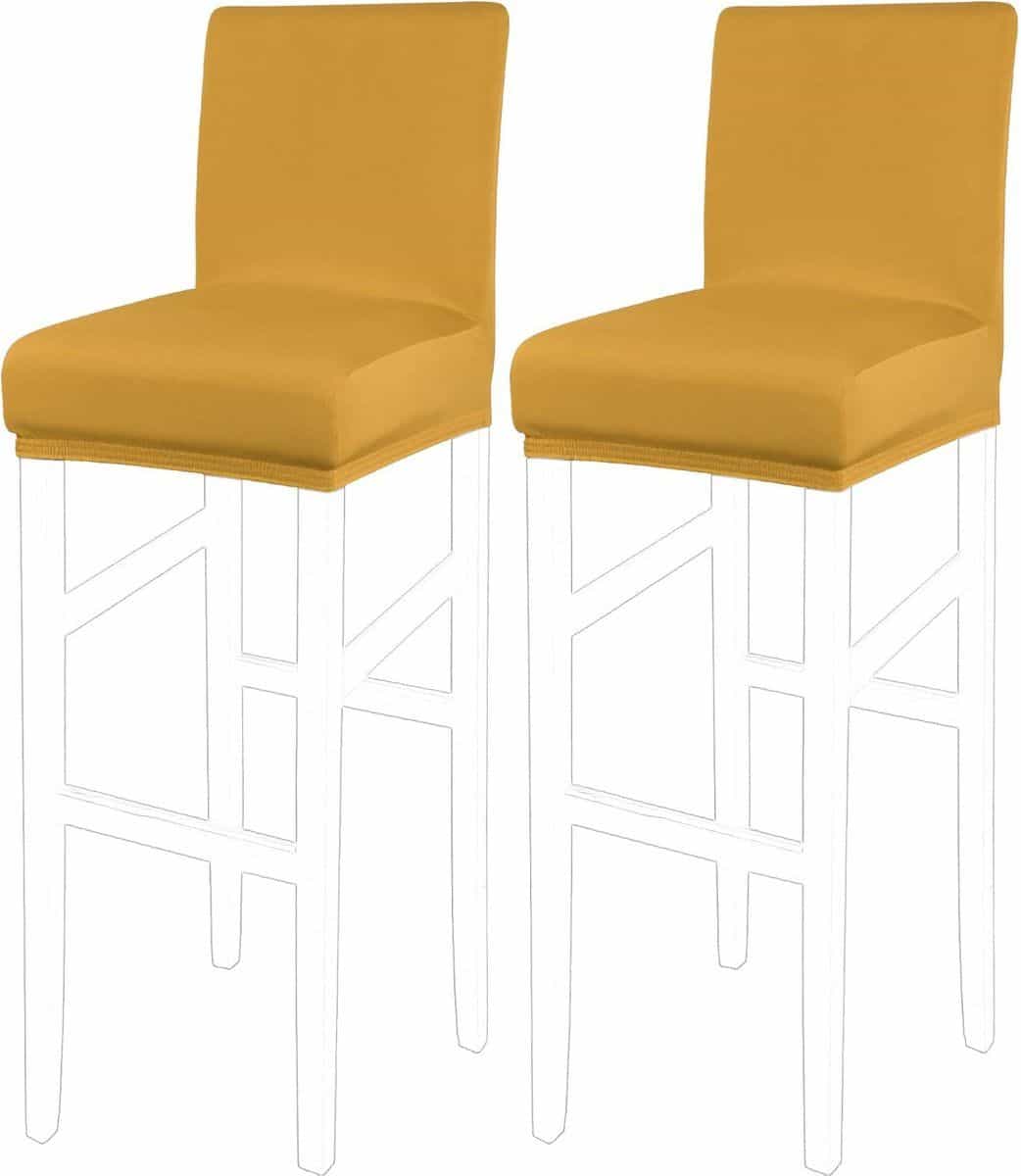 set van 2 stretch krukhoezen barstoel covers pub counter