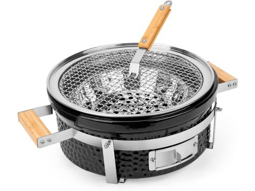 SnelShoppen - Onlyfire Ronde Tafelgrill Ø 35cm, Houtskool BBQ
