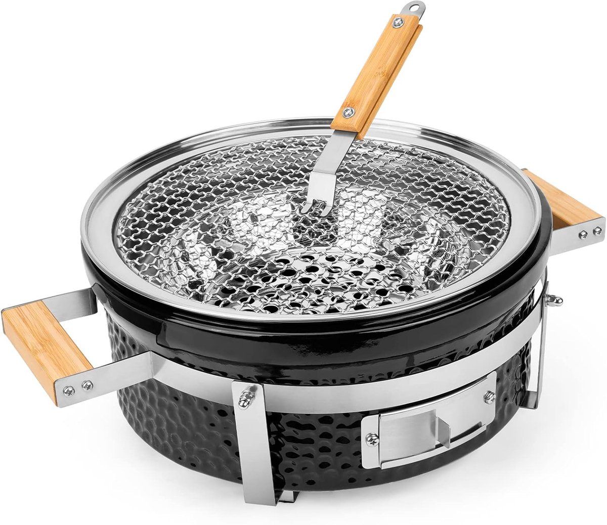 snelshoppen onlyfire ronde tafelgrill Ø 35cm, houtskool bbq