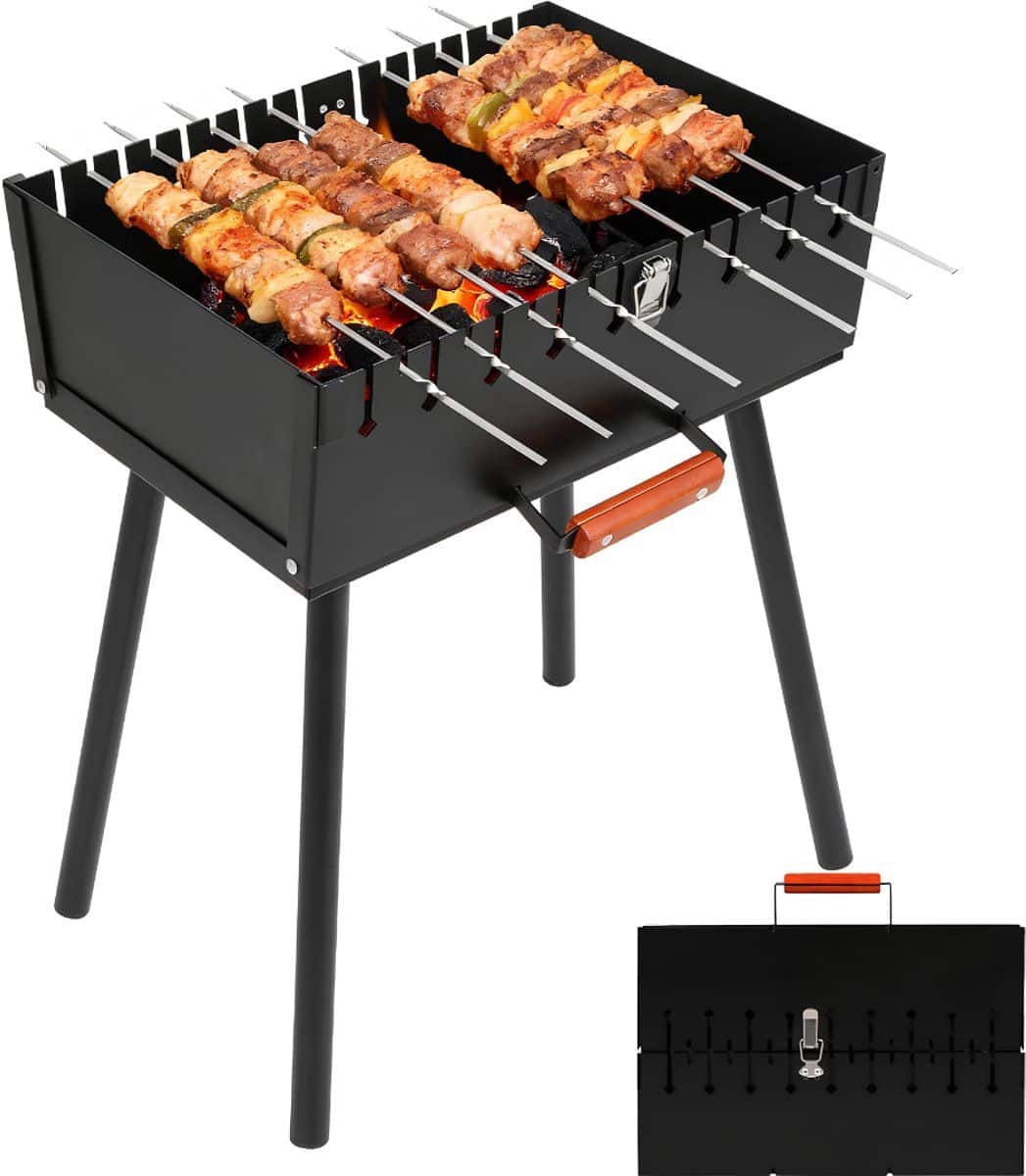 sp® bbq houtskool 2 hoogte instellingen draagbare houtskoolgrill