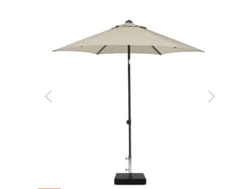 Stokparasol mykanos push-up 250 cm polyester ecru grade 6 zonwering Madison - Madison
