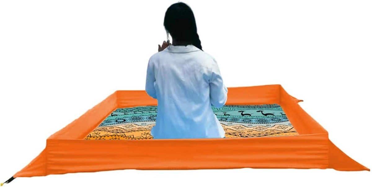 stranddeken picknickmat buitenkleed zandvrij relaxen doordacht omheiningontwerp