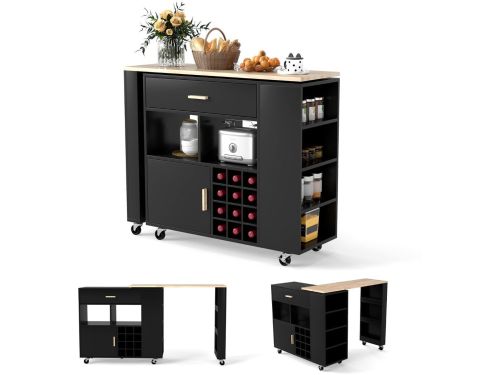 SureDeal® - Keukentrolley - Bartafel - Verstelbare Plank - Lade