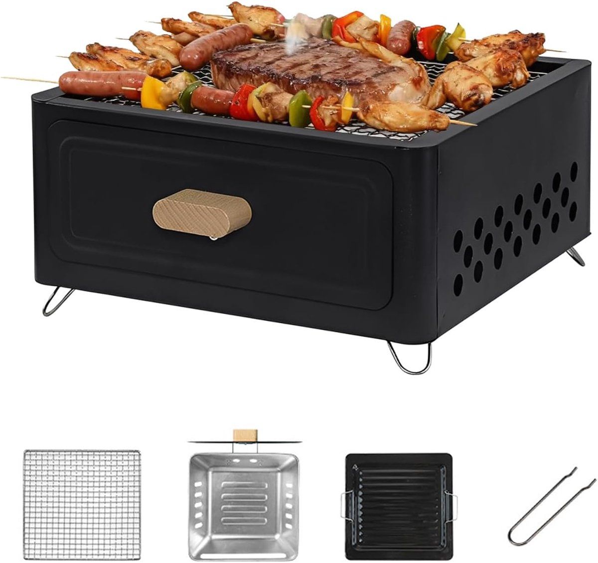 tafelblad houtskool grill mini bbq kachel outdoor koken