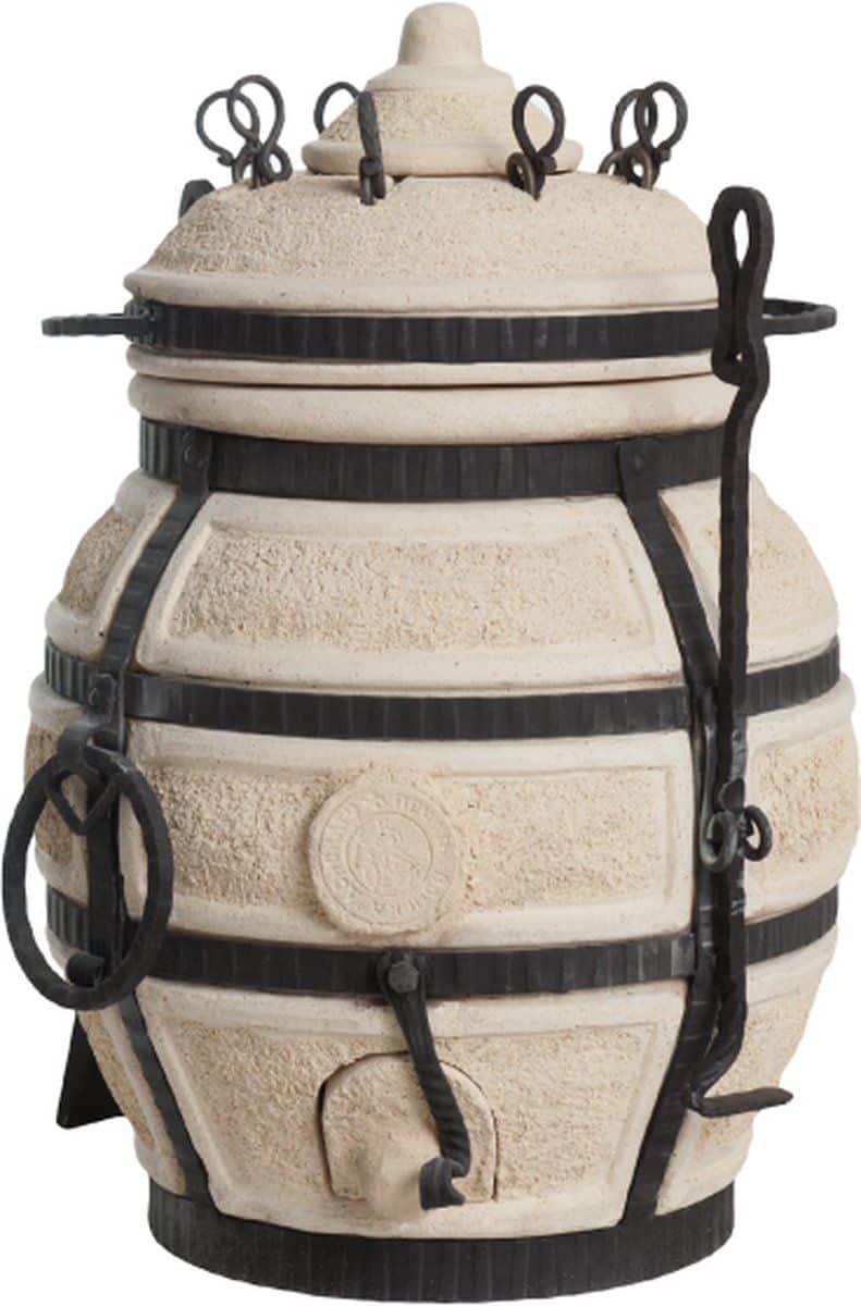tandoor don sarmat keramische houtgestookte buitenoven, verticale kamado voor