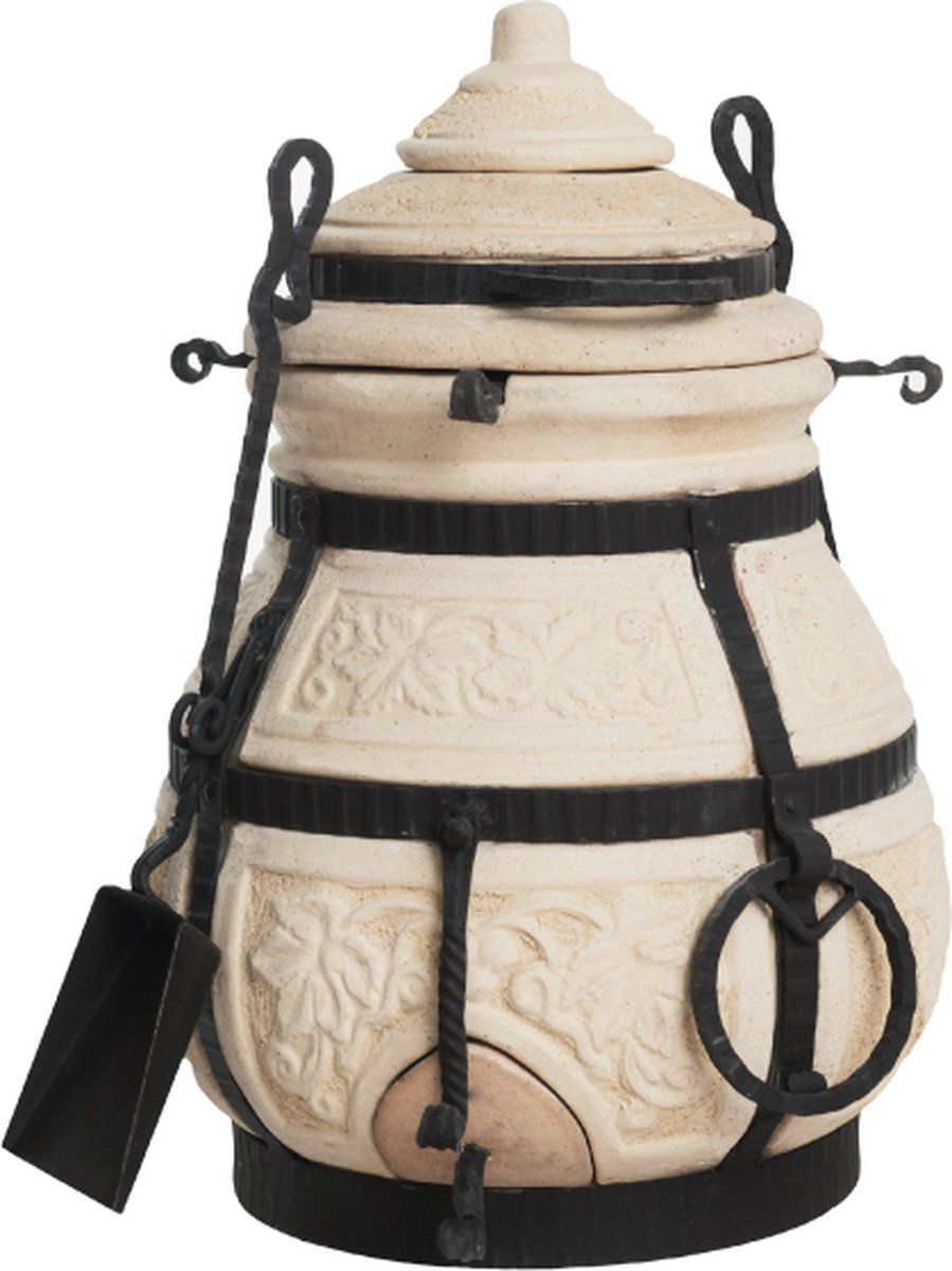 tandoor nomade keramische houtgestookte buitenoven, verticale kamado voor vlees