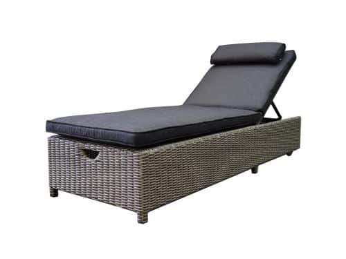 Thermen ligbed 189x65xH31 cm grijs