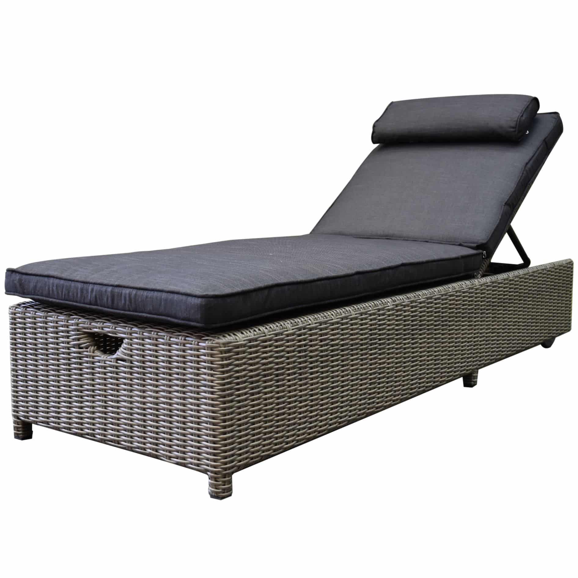thermen ligbed 189x65xh31 cm grijs