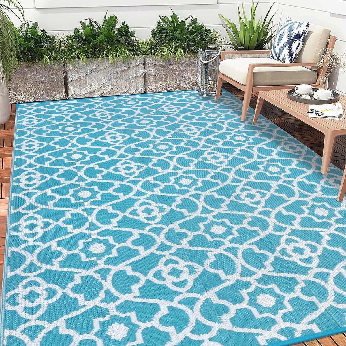 thijox waterdicht buitenkleed 180x270cm omkeerbare kampeermat, uv bestendig tuinkleed
