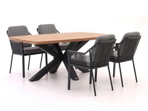Tierra Outdoor Liv/Induno Deens Ovaal 180cm dining tuinset 5-delig stapelbaar - Laagste prijsgarantie!
