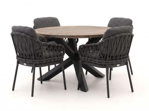 Tierra Outdoor Natal/ROUGH-Y ø120cm dining tuinset 5-delig - Laagste prijsgarantie!