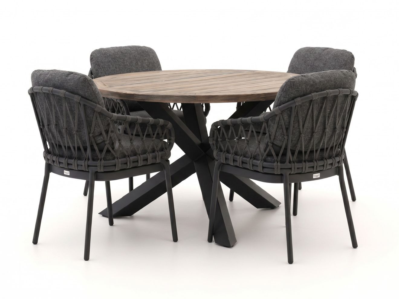 tierra outdoor natal/rough y ø120cm dining tuinset 5 delig laagste prijsgarantie!