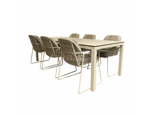 Tierra Outdoor Tuinset Briga Rivera Creme White 7-delig
