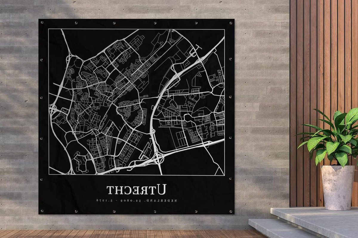 tuin poster buitenkleed kaart tuin decoratie uv