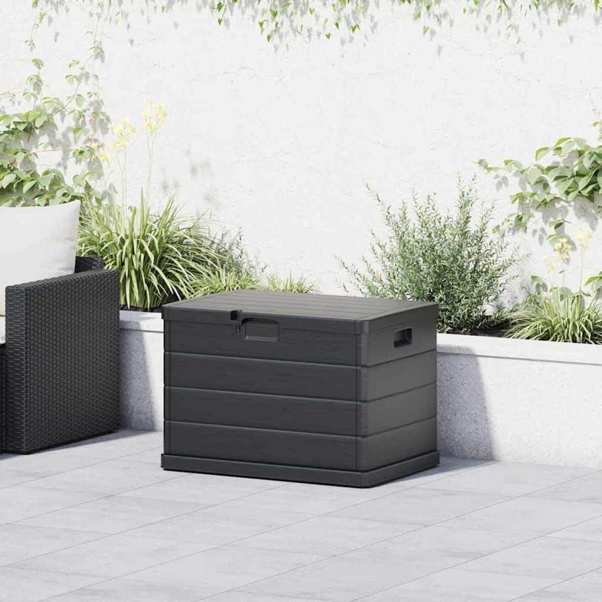 tuinopbergbox kunststof buitenbox terras spullen opbergen robuuste