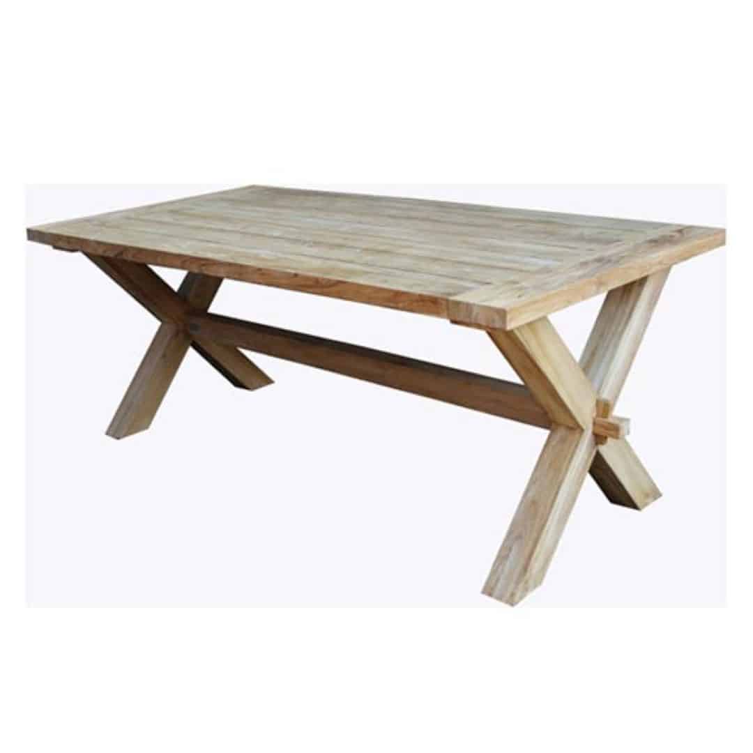tuintafel cross teak 180×100 van der leeden van der leeden