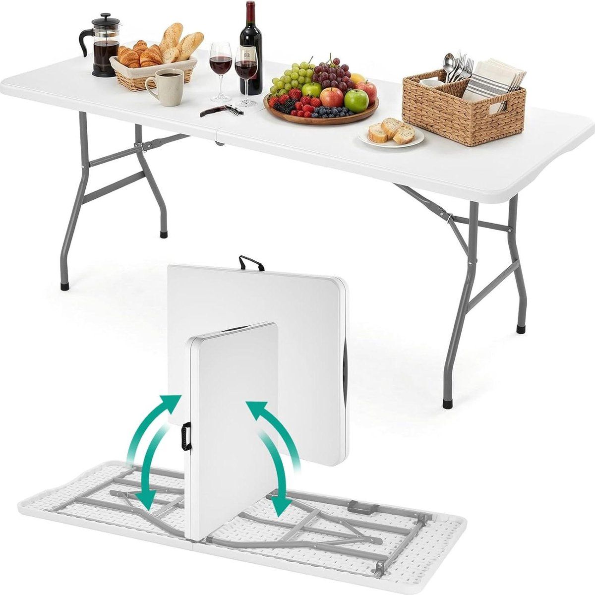 tuintafel inklapbaar klaptafel buffet feestelijke bijeenkomsten weerbestendig