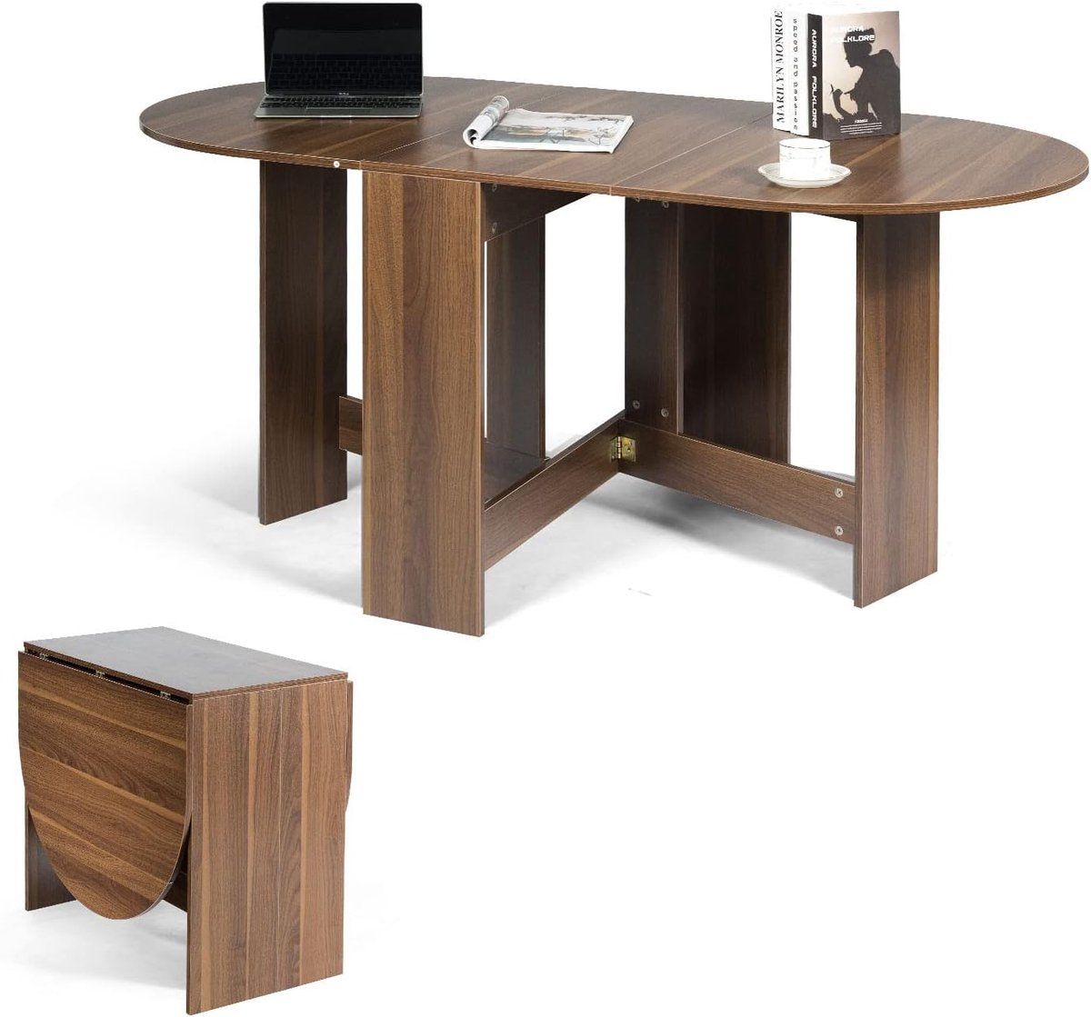 uittrekbare ronde eettafel voor 4 7 personen multifunctionele klaptafel met