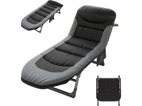 Verstelbare Lounger - Opvouwbaar Ligbed - Buiten Ontspannen - Zijvak