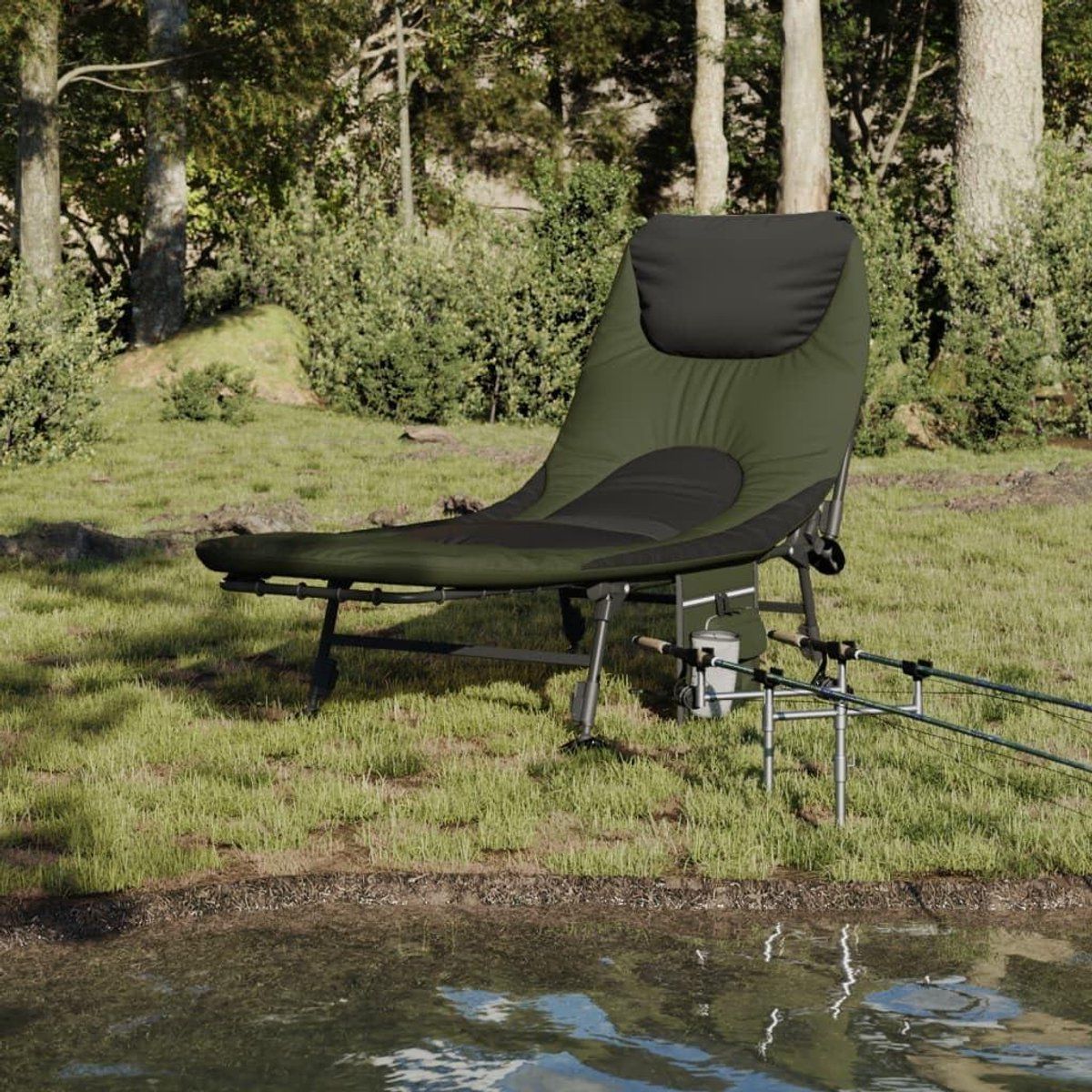 visbed met poten campingstoel ligbed buiten ontspannen