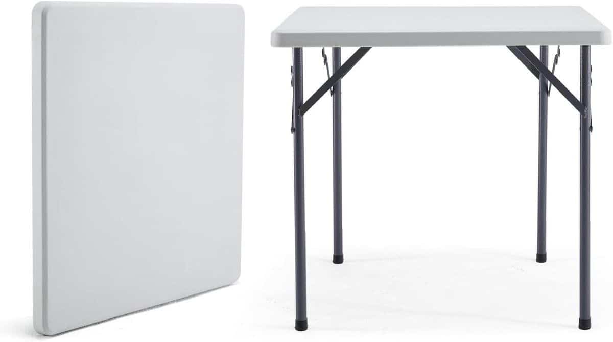 vouwbare vierkante tafel compacte klaptafel buiten dineren