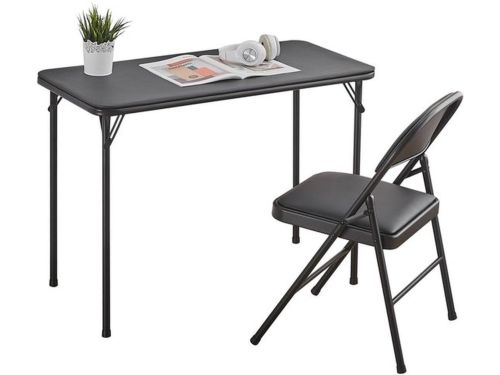 Vouwtafel Compact - Opvouwbare Tafel - Klapstoel Set - Metalen