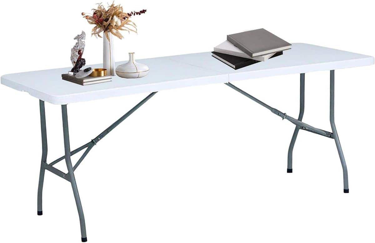 vouwtafel klaptafel evenementen tijdelijk tafelblad metalen frame