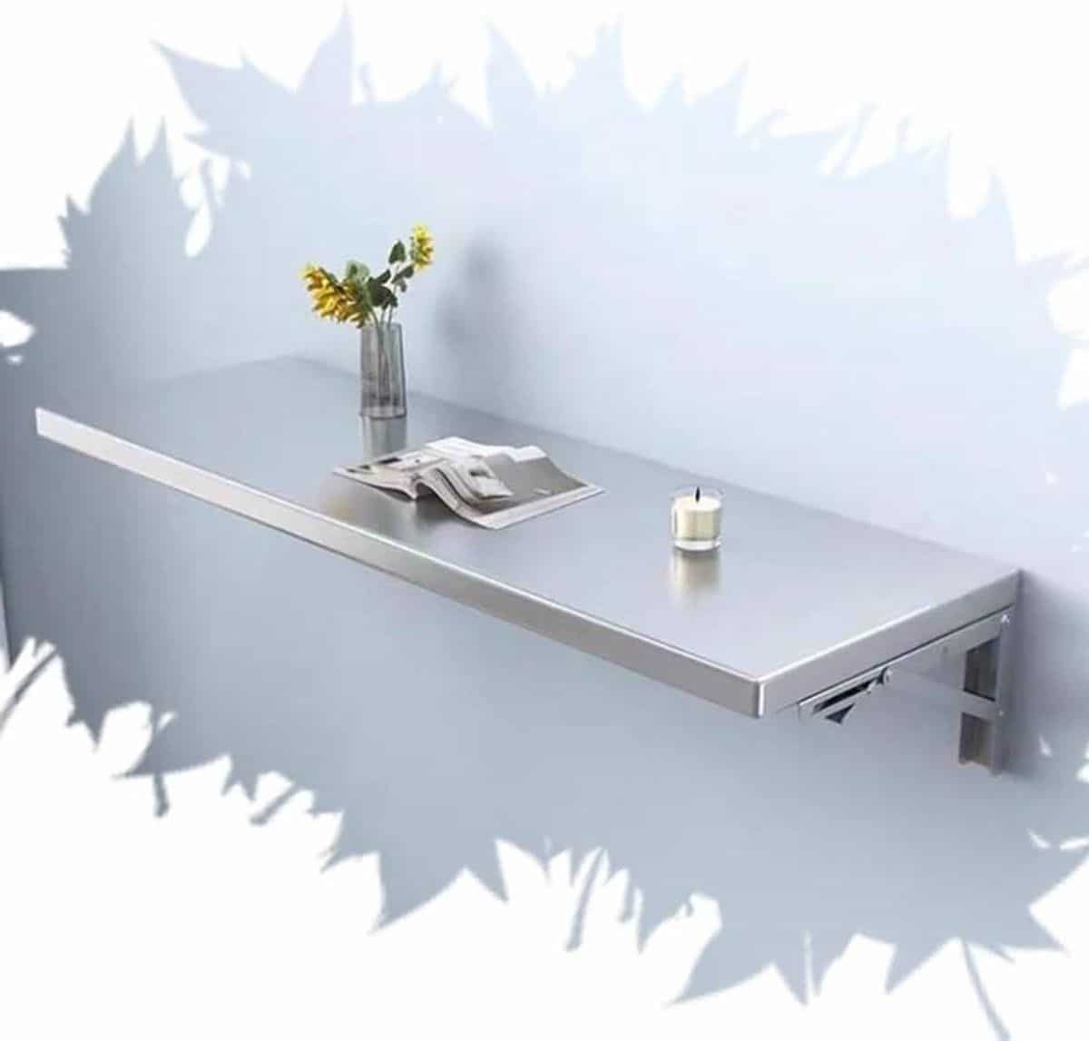 vouwtafel rvs klaptafel wandmontage ruimte besparen versterkte