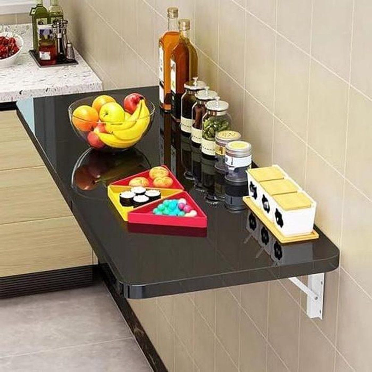 wandgemonteerde tafel klaptafel opklapbaar ruimte besparen sterke