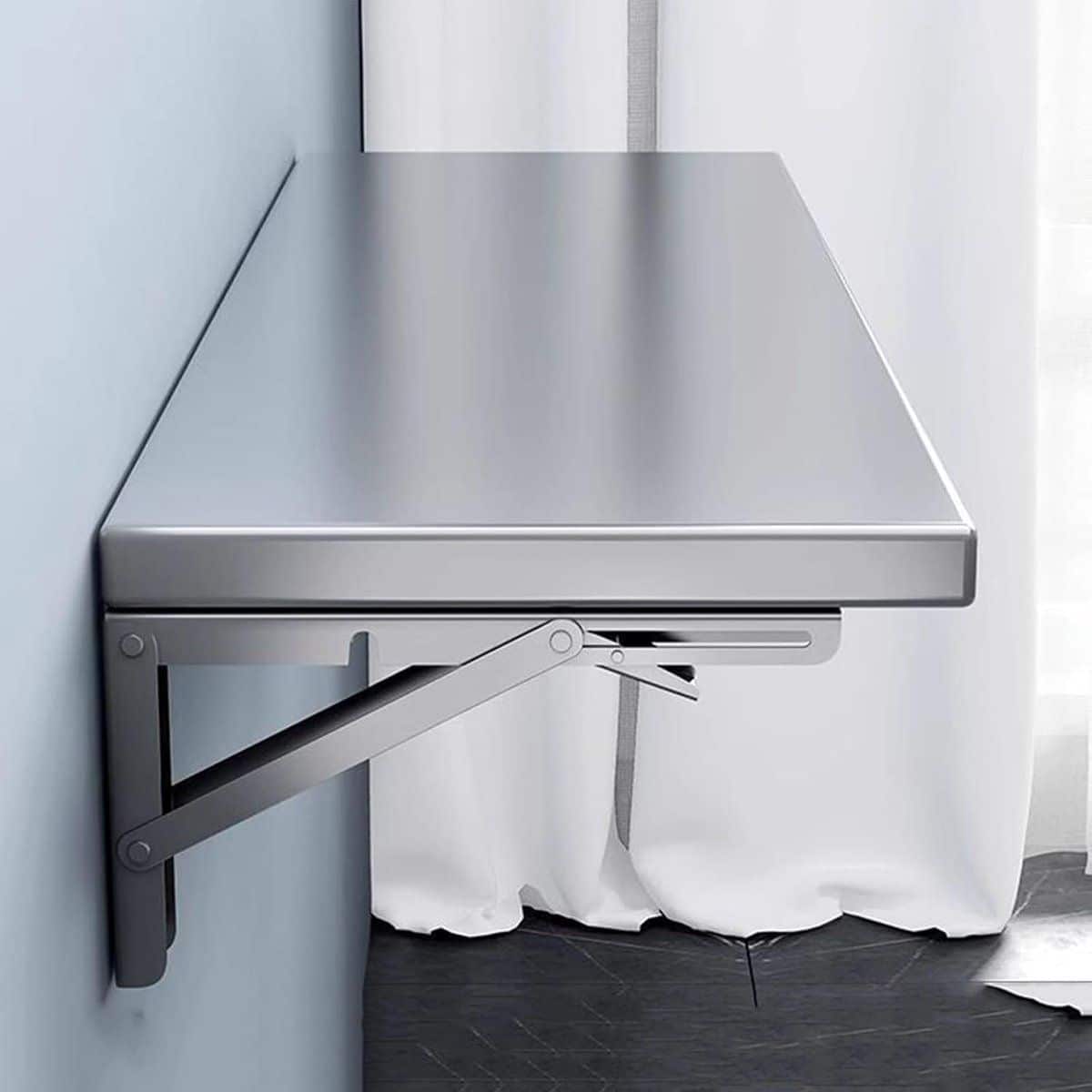 wandtafel opklapbaar klaptafel ruimte besparen roestvrij staal