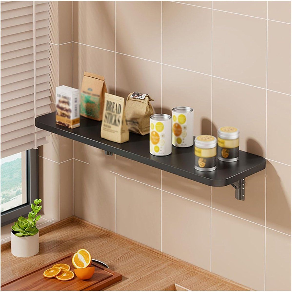 wandtafel opvouwbaar klaptafel hout ruimte besparen driehoekige