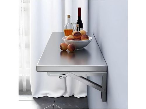 Wandtafel Opvouwbaar - Klaptafel Wandmontage - Ruimte Besparen - Roestvrij