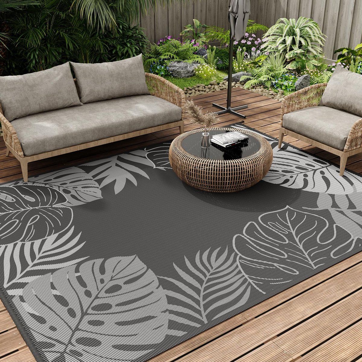 waterdicht buitenkleed voor terras en tuin 120×180 cm