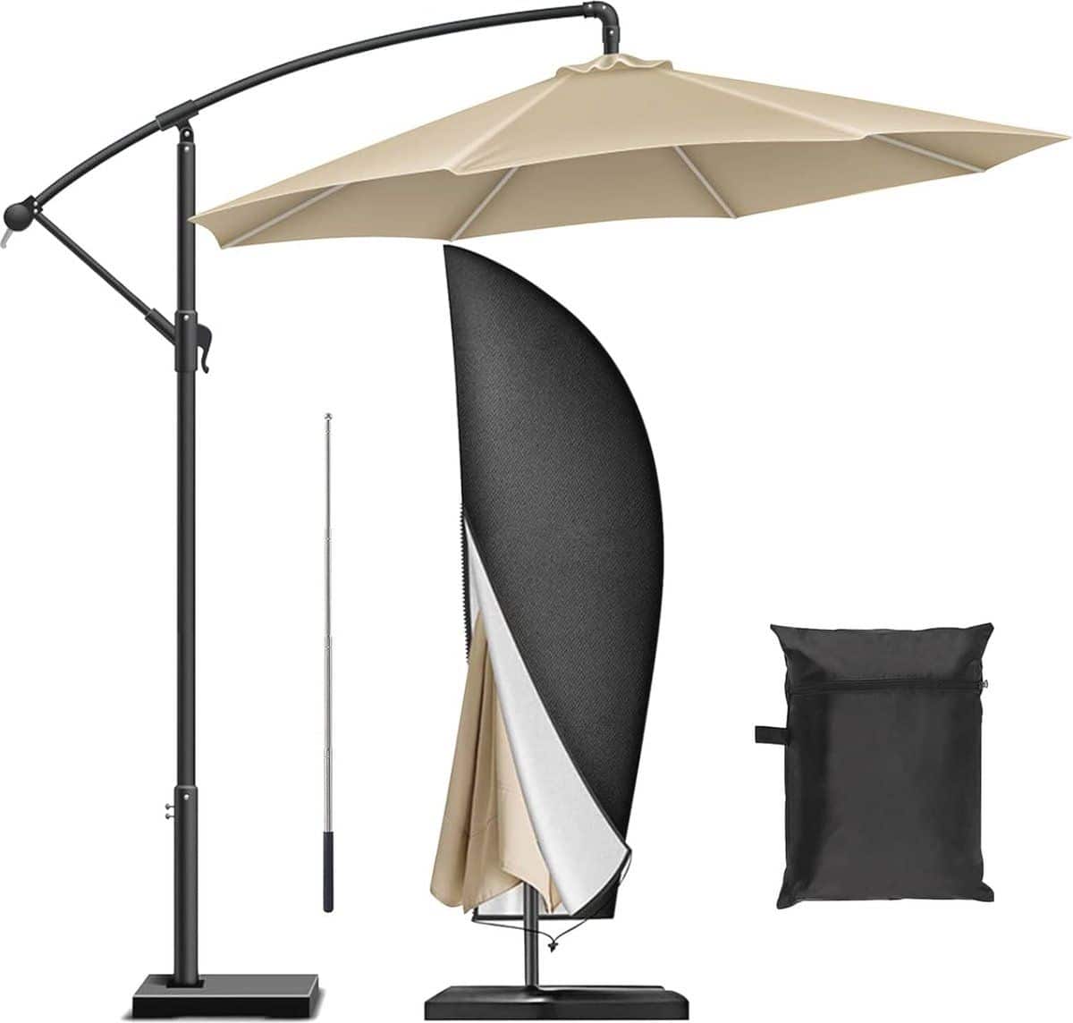 waterdichte parasolhoes 420d oxford voor 2 4 m tuinparasol zwart