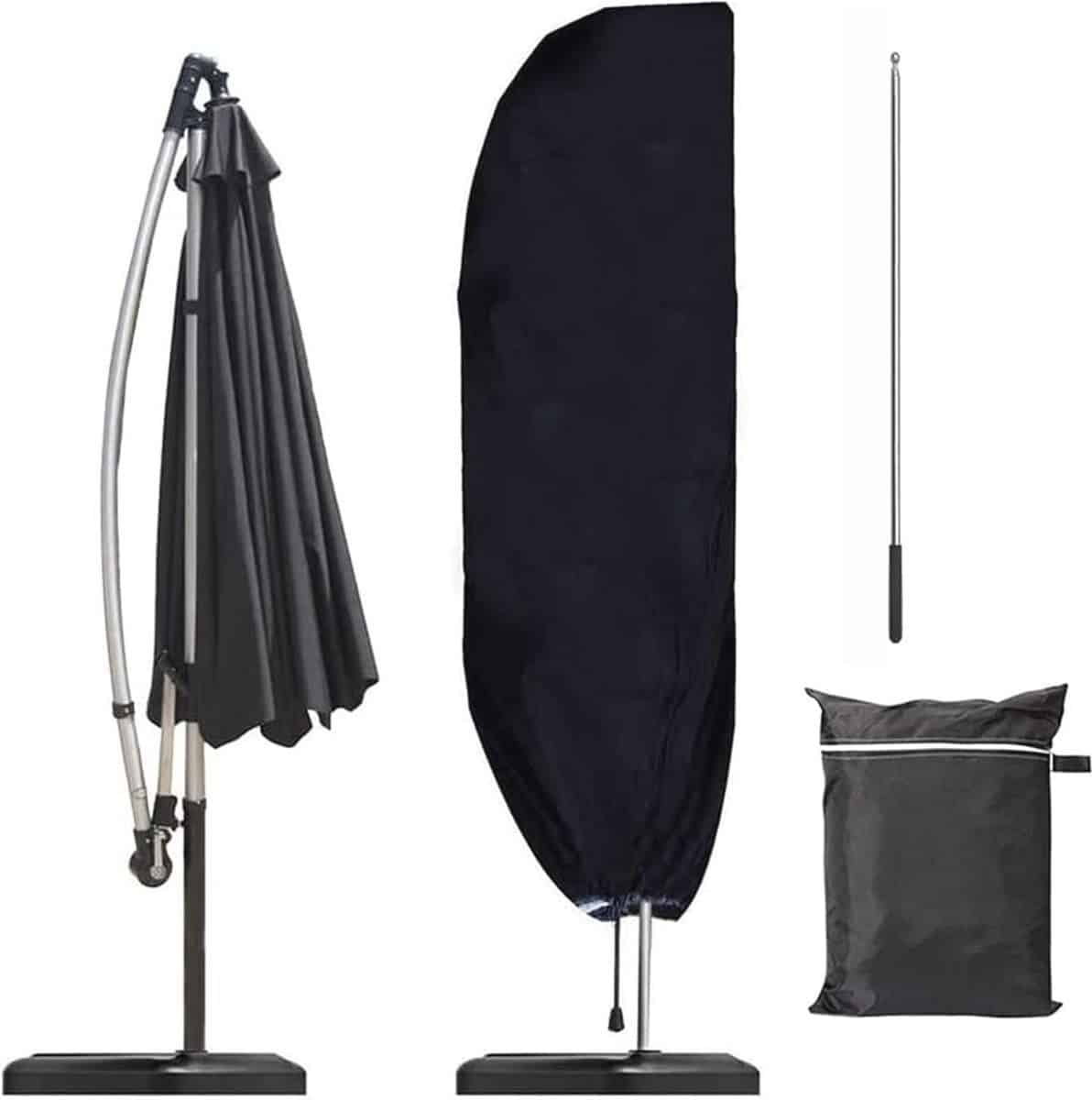 waterdichte parasolhoes met telescoopstang uv bestendig en stofdicht, ideaal voor