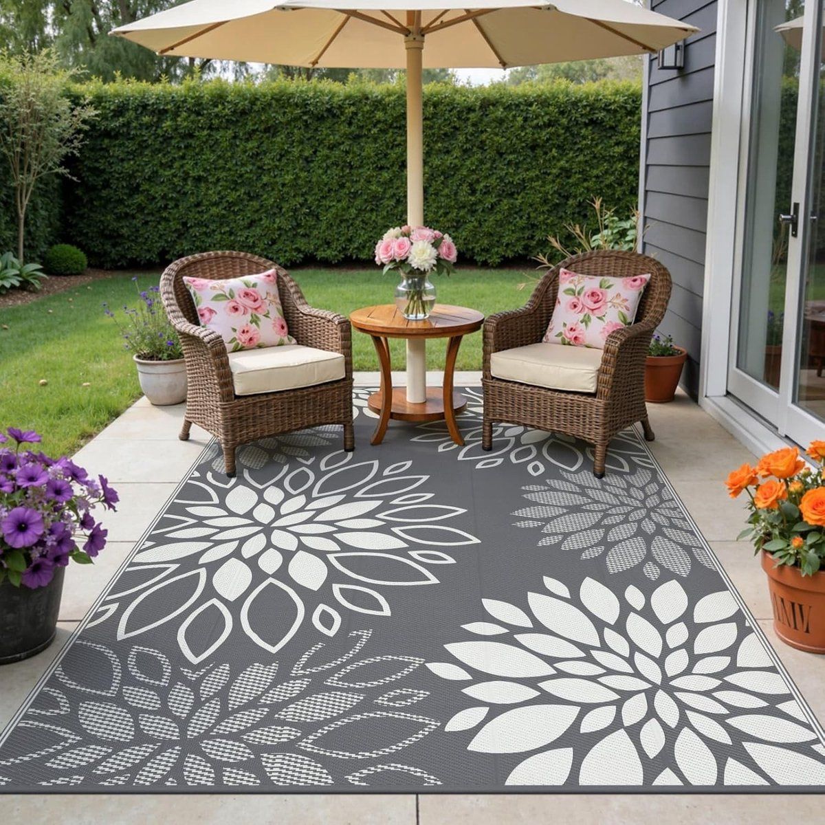 weerbestendige en omkeerbare buitenkleed voor camping en tuin