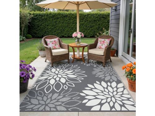 Weerbestendige en omkeerbare buitenkleed voor camping, motorhome en tuin