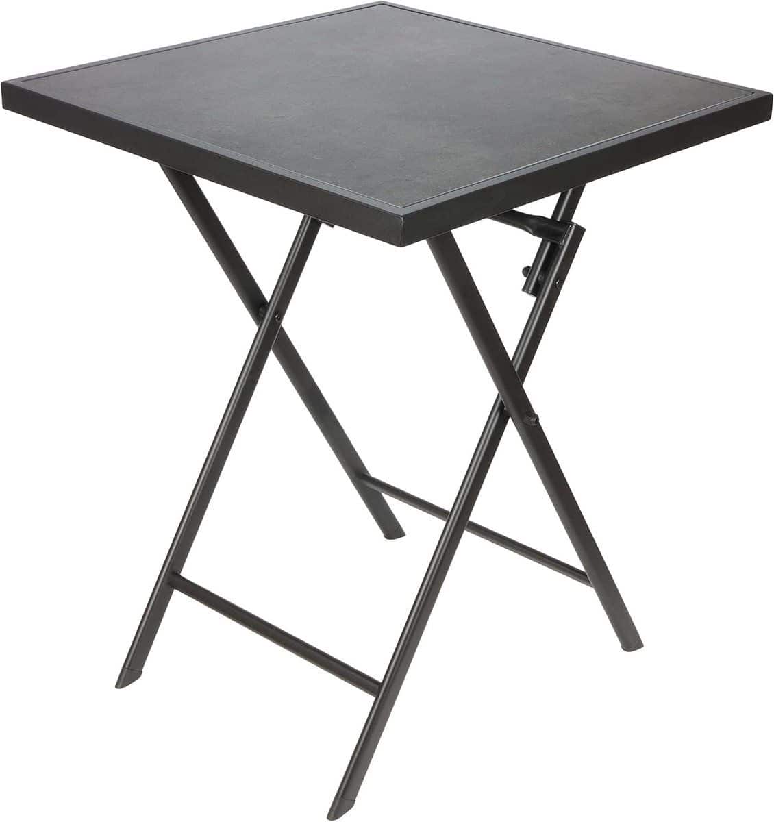 weerbestendige inklapbare tuintafel 58 x 58 cm metalen hoektafel
