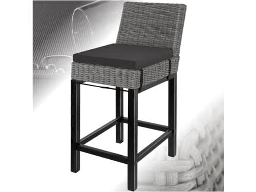 Wicker barkruk - Buitenstoel - Ontspannen buiten - Weerbestendig frame