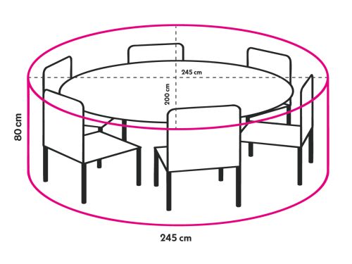 Winza Beschermhoes tuinset ovale tafel 240