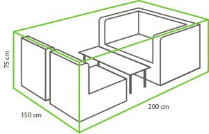 winza loungeset beschermhoes 200 x 150 x 75
