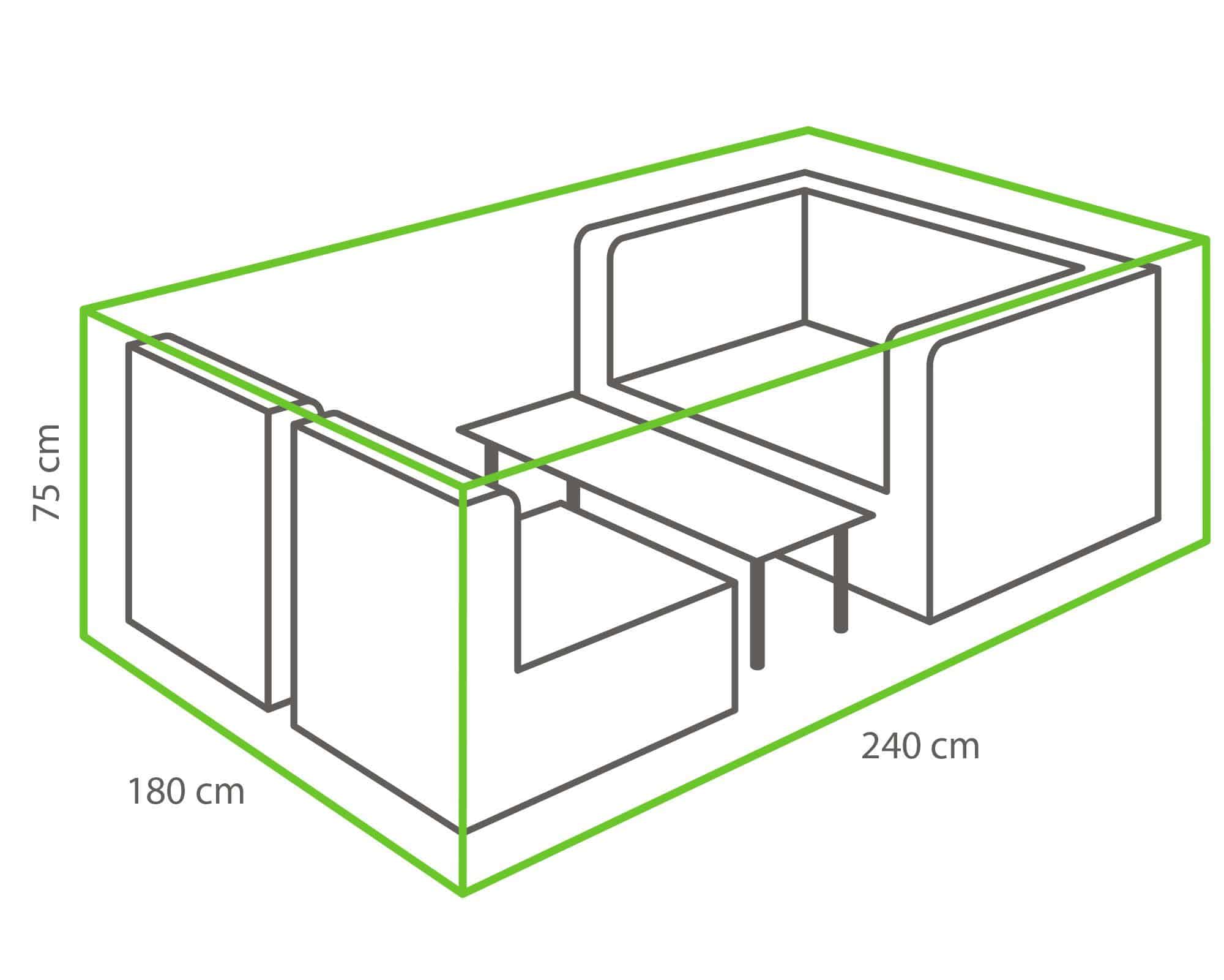 winza loungeset beschermhoes 240 x 180 x 75
